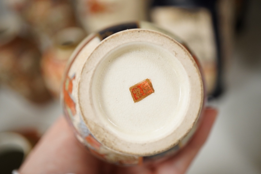 A large collection of Japanese Satsuma wares, Meiji period (1868-1912), 25cm